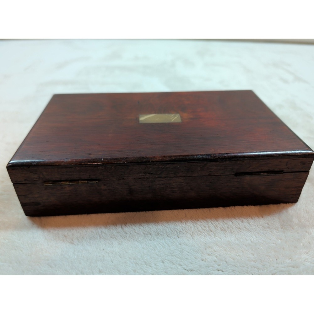 Antique Compas Superieurs Brevete SGDG Drafting Set Rosewood Case French Brass - Picture 4 of 11